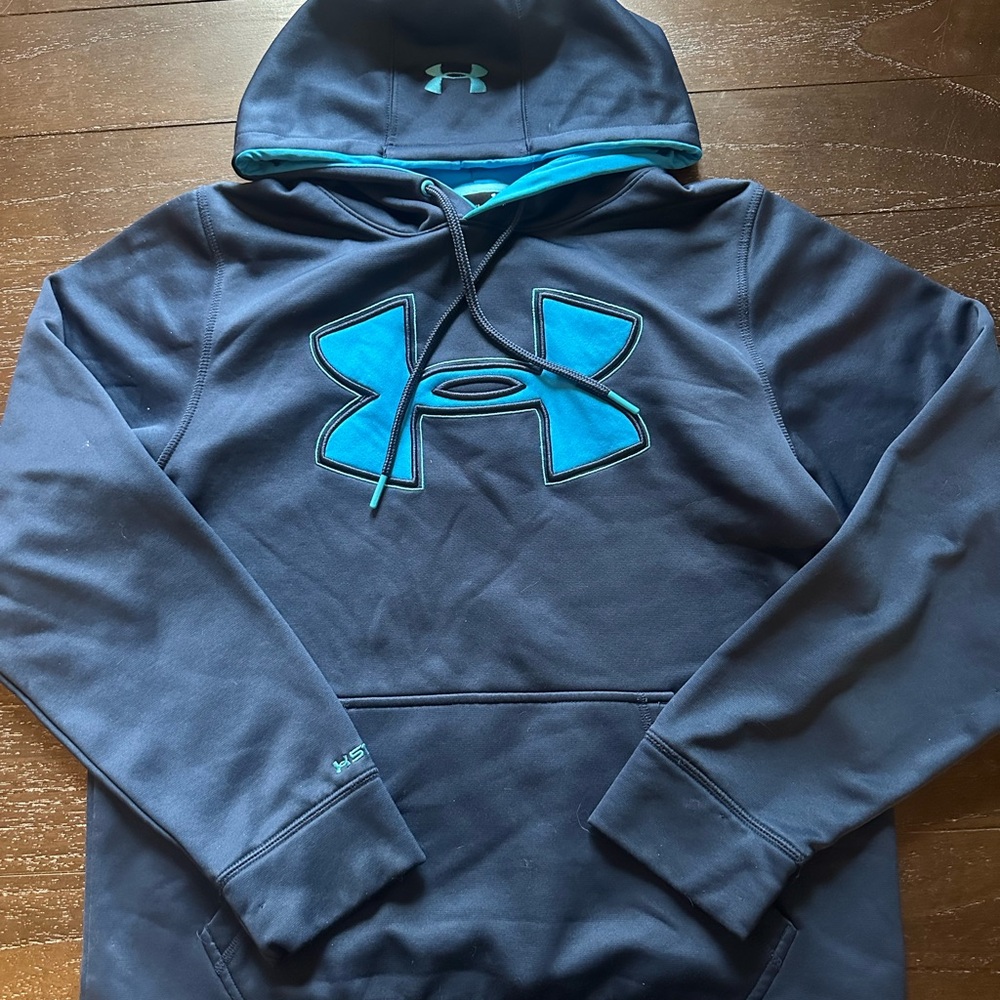 Under Armour Navy and Teal Hoodie